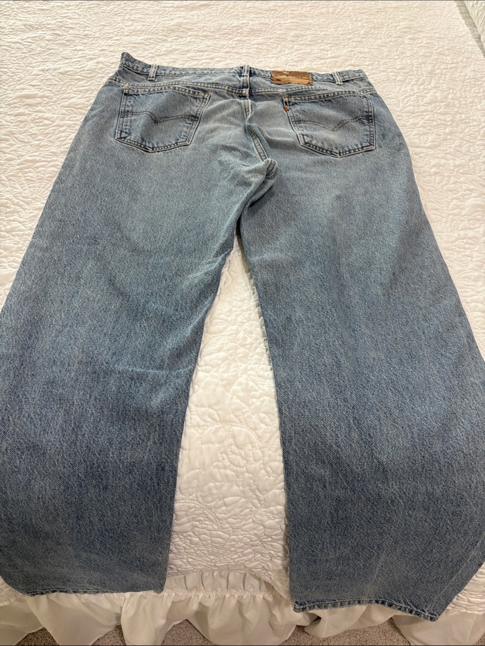 vintage Levi's 505 regular fit straight-leg jeans orange tag